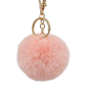 Cute Faux Fur Fluffy Fuzzy Pom Pom Keychain